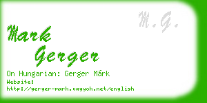 mark gerger business card